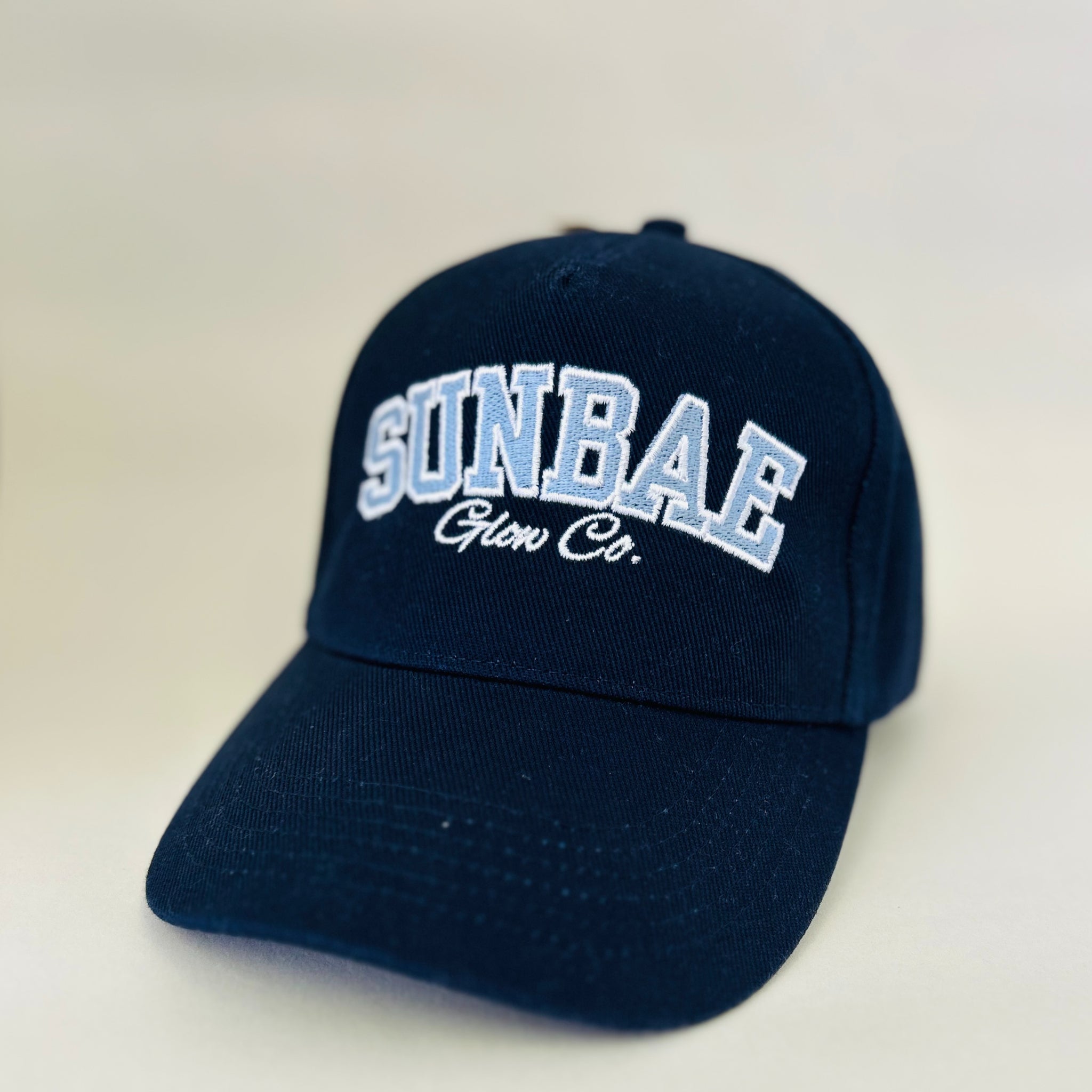 Sunbae Solar Cap with Varsity Embroidery in Navy