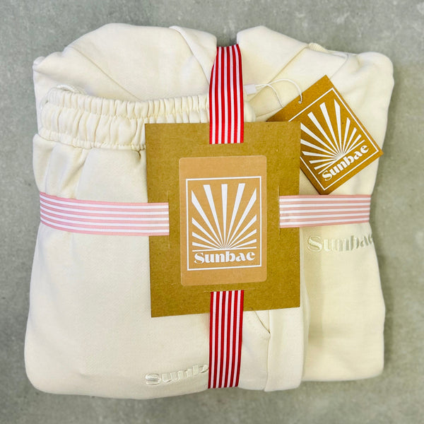The SUNBAE Hoodie & Jogger Snuggle Bundle in Ivory