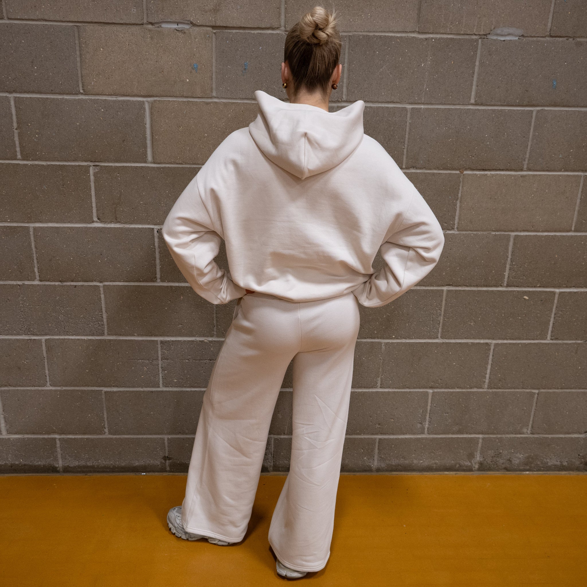 Sunbae Ivory Wide Leg Sweat Pant