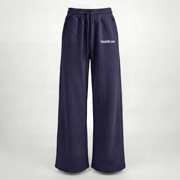 SUNBAE Glow Sweat Pant with Signature Embroidery in Navy